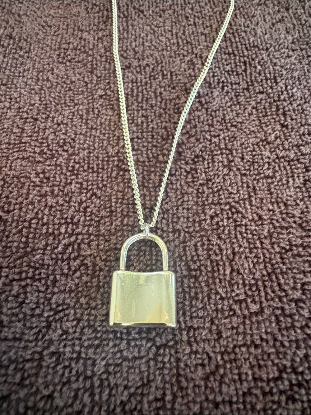 Gold Padlock Pendant Necklace - Minimal Lock Charm